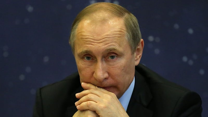 As the West tries to figure out President Putin's next move, the avenues open to him seem to be diminishing (file pic)