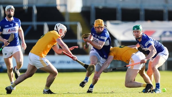 Laois edged out Antrim by a single point in O'Moore Park