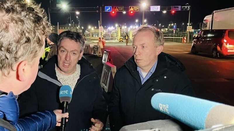 MEP Billy Kelleher (L) and Senator Timmy Dooley (R) met political leaders in Lviv