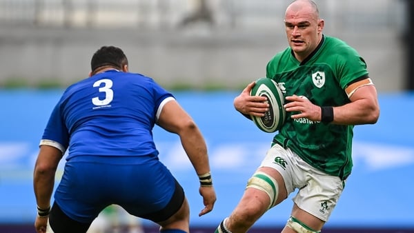 Rhys Ruddock in action for, perhaps, the last time in the green jersey back in 2021