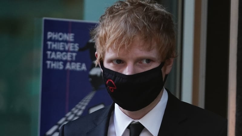 Ed Sheeran outside the Rolls Building at the High Court in London on Monday, 7 March