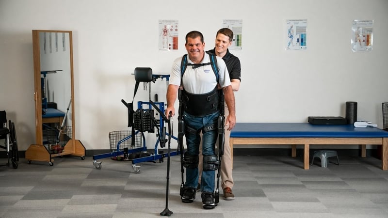 The Ekso Bionics' EksoNR robotic exoskeleton which is used in the DCU programme. Photo: Ekso Bionics