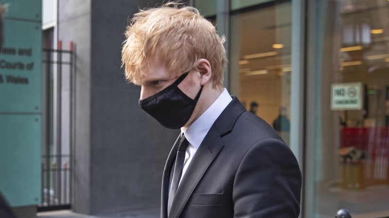 Ed Sheeran leaves the Rolls Building, High Court in central London on 8 March