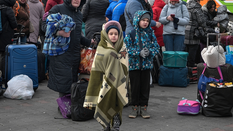 Refugees fleeing conflict in Ukraine