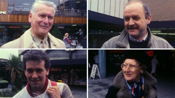 People in Stillorgan Shopping Centre in 1987.