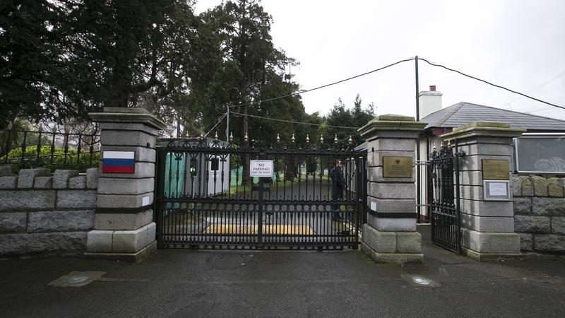 The Russian Embassy in Dublin also said it wants 'obstacles' removed to its work here