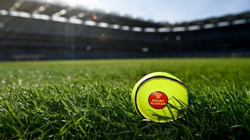The chip is embedded under the red spot on the ball