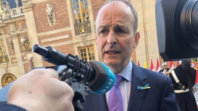 Micheál Martin arriving at the EU summit today