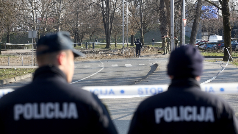 Area where the drone crashed was cordoned off by police