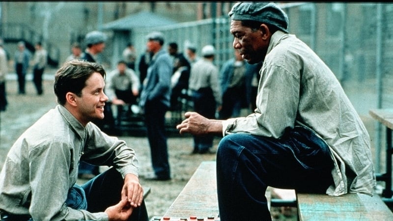 Tim Robbins and Morgan Freeman in The Shawshank Redemption