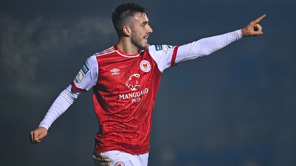 Jack Scott of St Patrick's Athletic celebrates after scoring his side's first goal