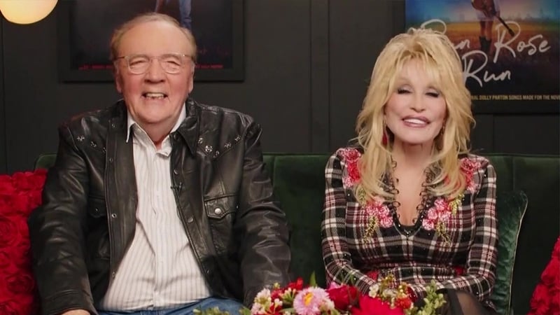 James Patterson and Dolly Parton on Friday's Late Late Show