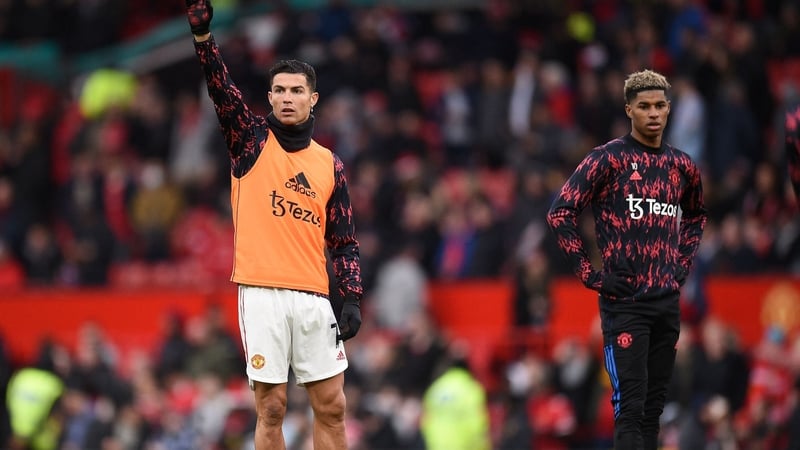 Ronaldo missed the Manchester derby while Marcus Rahsford, right, is reported to be unhappy with his limited role within the club