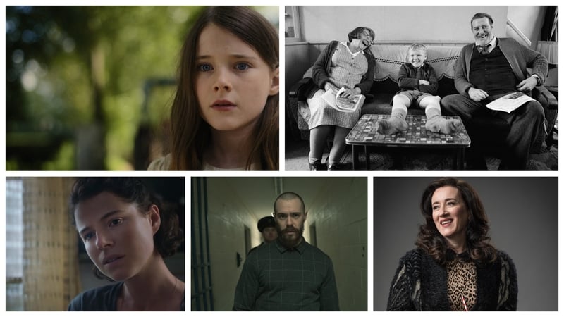 Clockwise from the top: An Cailín Ciúin, Belfast, Maria Doyle-Kennedy, Sam Keeley and Jessie Buckley