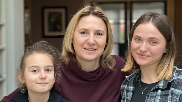 Oksana Starzhinska, from Kyiv, and Anastasiia Zymovska, from Kharkiv, became emotional when they met in Dublin at the weekend