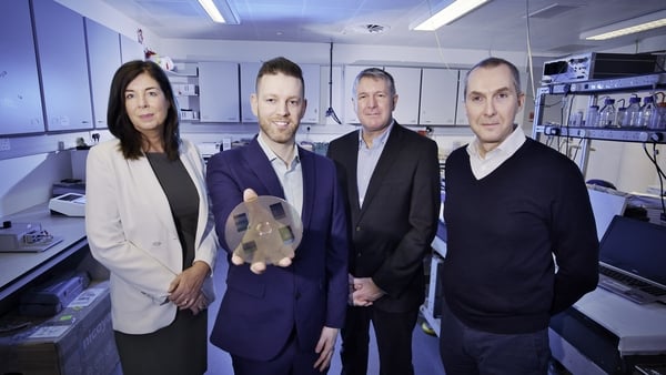 Kernal Capital's Denise Sidhu, Dr Antony Murphy, CEO of Causeway Sensors; Dr Bob Pollard, founder of Causeway Sensors and David Moore, Head of Spin-outs & Investments, QUBIS