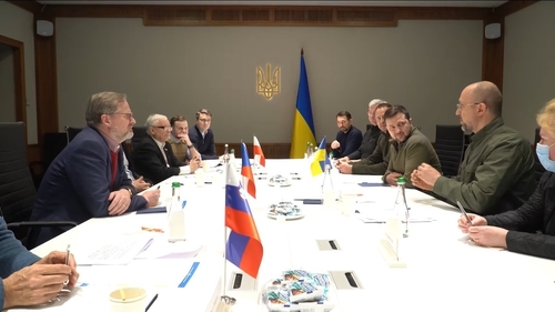 The prime ministers, who came by train, were the first foreign leaders to visit the Kyiv since Russia invaded (Pics: Facebook/Volodymyr Zelensky)