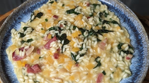 Paul's turnip and smoked bacon risotto