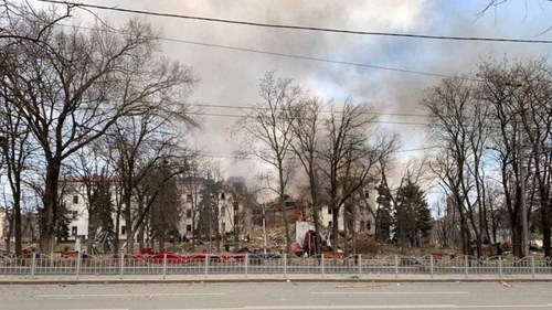 The drama theatre was destroyed in the attack