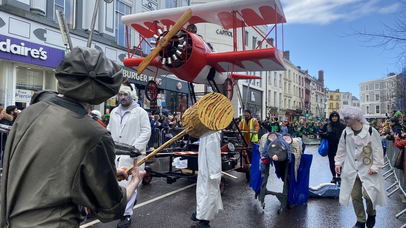 In the country's second city, it was a parade marked by plenty of colour, music and pageantry