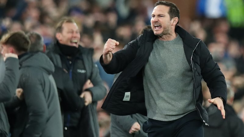 Frank Lampard broke his hand while celebrating Everton's winner