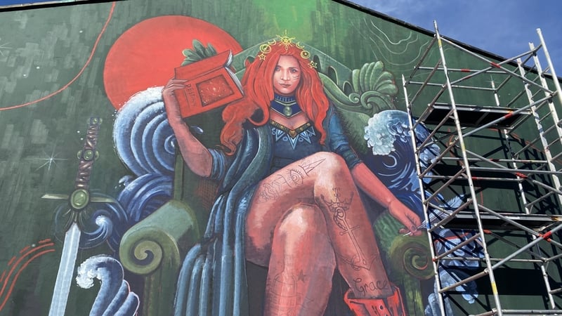 The company Grace O'Malley Whiskey provided sponsorship to the artists involved in the new mural