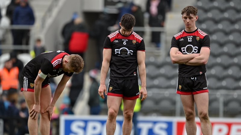 Down players dejected after their fate was confirmed