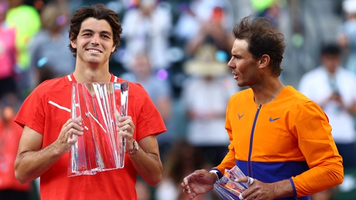 Fritz won in straight sets