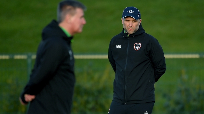 John Eustace was part of the Ireland coaching group for Nations League matches