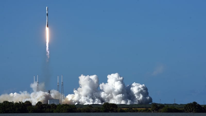 A SpaceX Falcon 9 rocket carrying South Korea's ANASIS-II military communications satellite launches from Cape Canaveral in Florida in 2020 Photo: Paul Hennessy/SOPA Images/LightRocket via Getty Images