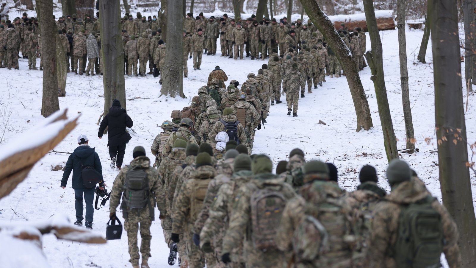 Across Ukraine thousands of civilians were trained in advance of the invasion as Russian troops built up on the border