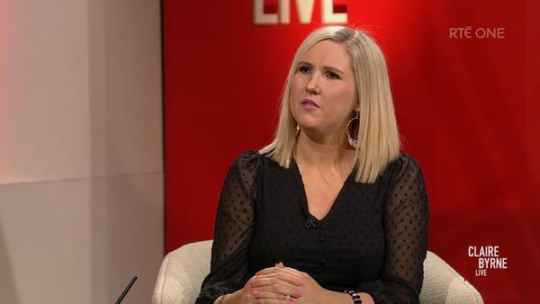 Dervla Burke O'Connor speaking to Claire Byrne