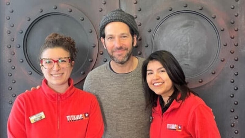 Paul Rudd at the Titanic Experience Cobh in Co Cork, photo credit Titanic Experience Cobh/Facebook
