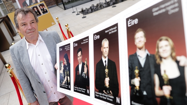 Philately will quiet literally get you everywhere: Neil Jordan in the GPO at the unveiling of An Post's new Irish Oscar stamps