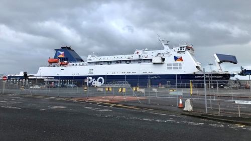 P&O European Causeway ferry docked at Larne Port
