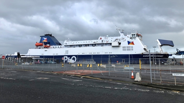 P&O European Causeway ferry docked at Larne Port