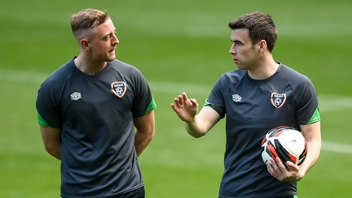 James Talbot (L) with Seamus Coleman