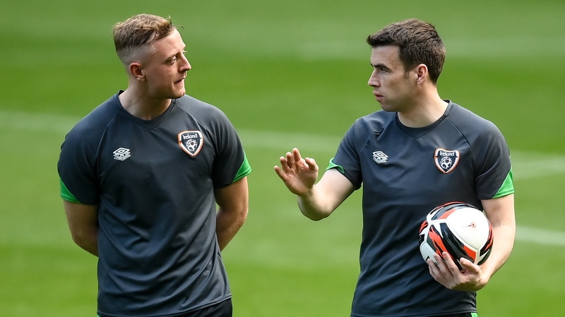 James Talbot (L) with Seamus Coleman