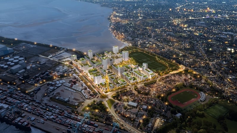 Building work is already underway at the Irish Glass Bottle site