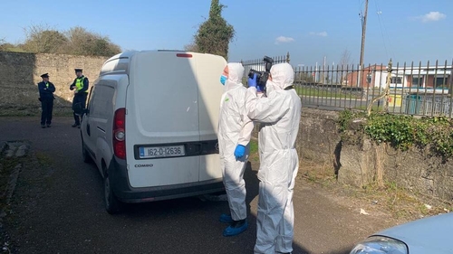 Technical examination of the scene is being carried out