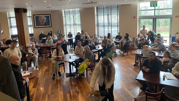 Refugees pictured at Breaffy Woods Hotel in Mayo earlier this year
