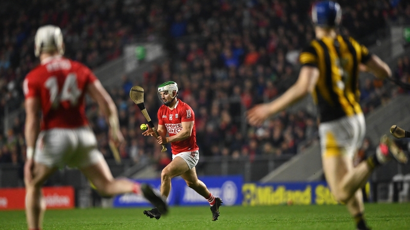 Shane Kingston scores a point against Kilkenny in the league semi-final