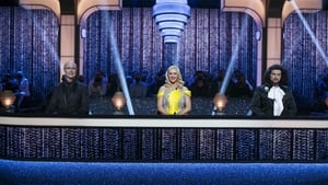 The judging panel, Brian Redmond, Loraine Barry, Arthur Gourounlian