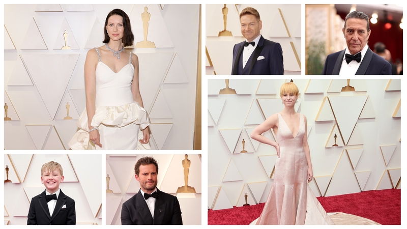 Caitríona Balfe, Kenneth Branagh, Ciarán Hinds, Jude Hill, Jamie Dornan and Jessie Buckley