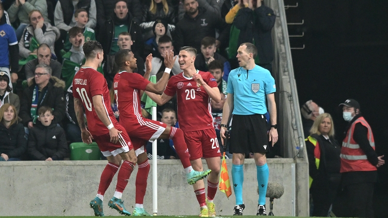 Hungary celebrate Roland Sallai's winner