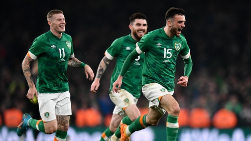 McClean and Manning chase after Parrott following his winning goal