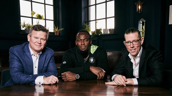 David Cronin, Usain Bolt and Steve Daly, co-owners of WYLDE esports
