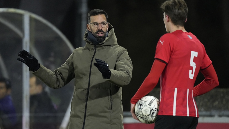 Ruud van Nistelrooy on the sideline with PSV U23s