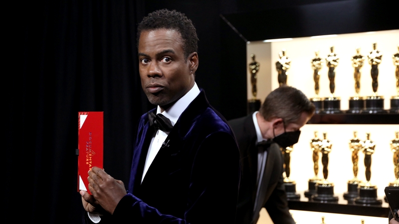 Chris Rock, seen here backstage at the Oscars before the chaos