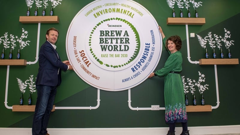 Maarten Schuurman, MD, and Barbara-Anne Richardson, Sustainability and Public Affairs Manager at Heineken Ireland